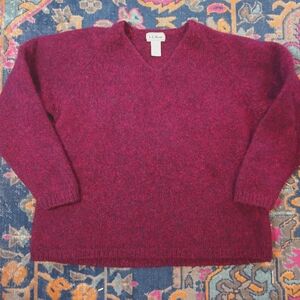 Vintage L.L Bean Wool Blend V Neck Sweater